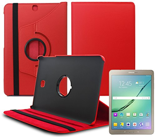 Samsung Galaxy Tab S2 8.0 (sm-t710/sm-t715) 360 grados giratoria piel sintética – Carcasa con función atril y función de dormir – Cover – Funda colorido de Gadget Giant®