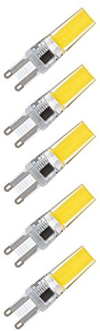 NuLoXx 5er Pack LED G9 COB -DIMMBAR- 3W/827 2700K warmweiß 330LM AC 220-240V, 360° Abstrahlwinkel
