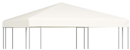 vidaXL Toldo de Cenador 2 Niveles 310 g/m² 3x3 m Blanco Crema Pabellón Patio