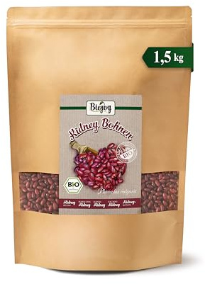 Biojoy Haricots rouges BIO, séchés, entiers, 1,5 kg | De Chine, naturels, idéals pour cuisiner