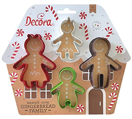 Dekorera 0255245 SET 4 PZ GINGERBREAD FAMILY