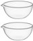Cabilock Lot de 2 bols mélangeurs en verre de 200 ml avec bec verseur pour salade fruits, salade, dessert, sauce - Vaisselle pour micro-ondes - Transparents