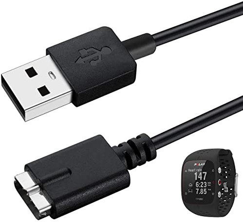 PHONILLICO Ladegerät kompatibel mit Polar M430 – USB Kabel 100cm Ladekabel Ersatz für Ladeadapter