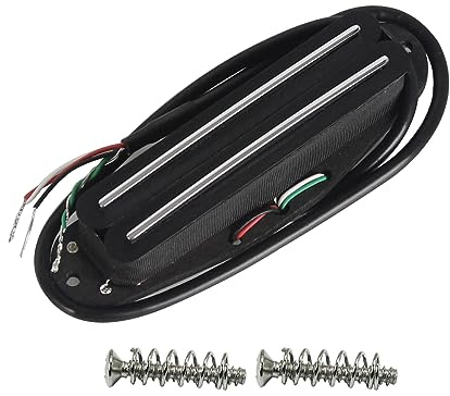 FLEOR Alnik 5 Hot Rail Humbucker Single-Coil-Tonabnehmer 12-13K Humbucker Schwarz Fit ST SQ TL TEgitarre