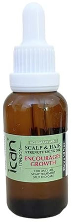 ican London Rosemary Mint Scalp & Hair Treatment Oil For Faster Hair Growth 30ml