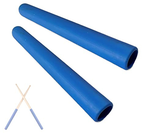 Cheerock Gummi-Drumstick-Griffe, rutschfest, für Schlagzeugübungen, Blau, 1 Paar | Weiches Gummigefühl, passend für Standard-Trommelstöcke, geeignet für Anfänger und Profis