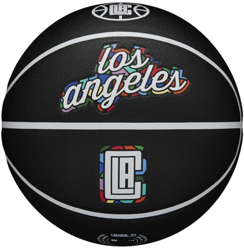 Wilson NBA Team City Collector Los Angeles Clippers Ball WZ4016413ID, Unisex basketballs, Black, 7 EU