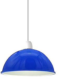 DC VOLTAGE Metall-Lichtschirm für Deckenpendelleuchten, nicht elektrischer Glühbirnenschutz im Retro-Industriestil, kuppelförmige Vintage-Lampenschirme für Küche, Büro, Schlafzimmer (Navy blau)