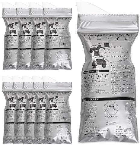 10PCS Disposable Urine Bag, 700 ml Emergency Camping Pee Bags, Vomit Bags forTravel Traffic Jam, Portable Urinal Toilet Bags for Patients, Men, Women, Children
