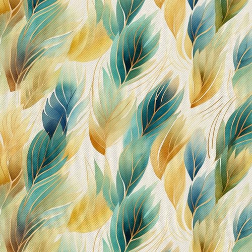 HEKO PANELS Stoff Oxford wasserdicht, Federn, 1 Meter 155 x 100 cm | Dekostoffe zum Nähen und Handwerken, blickdichte Möbelstoffe, Nähstoffe DIY, als Meterware erhältlich