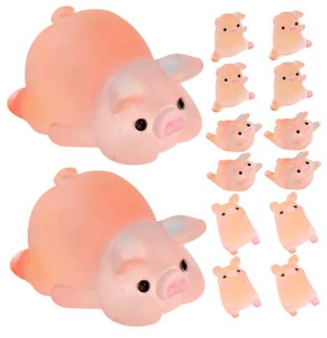 Toyvian 25St Schweinchenpuppe kleine Schweinefigur Miniatur-Schweinchenfiguren tierfiguren Tier Figuren Modelle deko Tier aus Harz Mini-Tierfigur aus Kunstharz Handyhülle schmücken Ferkel