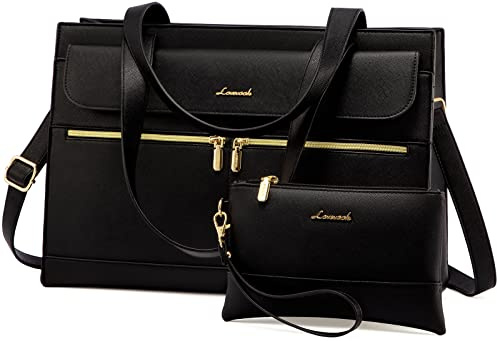 LOVEVOOK Laptopväska/handväska för damer, arbetsväska, lärarväska, medelstor portfölj, shoppinghandväska för kvinnor, skolväska, stor bärväska, affärsväska, för kontor, universitet och arbete,