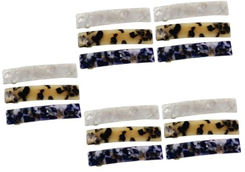 FRCOLOR 15stücke Teiliges Damentaschenclips Mit Marmoroptik Leichte -haarspangen Für Tägliche Nutzung Stilvolle Haarschmuck-accessoires Und -tortoise