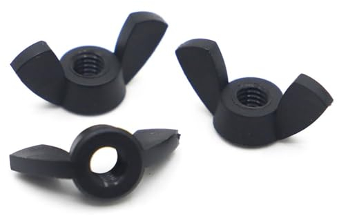 Sicherungsmuttern, 1/2/5 Stück, schwarze Kunststoff-Kunststoffmutter, Flügelmutter, Flügelmutter, Flügelmutter, Sicherungsmuttern, M3, M4, M5, M6, M8, M10, M12 (Größe: M10 1 Stück) ( Color : One Color