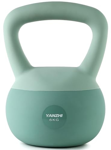 Soft Iron Sand Kettlebell with Non-Slip Handle - Home Workout Kettlebell for Strength & Safety