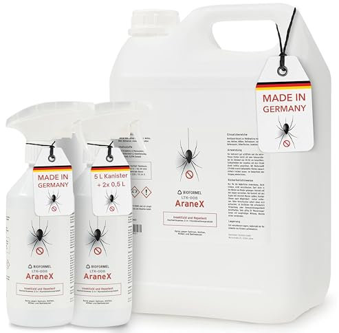 BIODELTA LTK-008 Spinnen Bundle 2 x 500ml + 1x 5L - Spinnenabwehr mit Langzeitwirkung - Anti Spinnen Bundle - Spinnenvertreiber - UngezieferBundle - aus Deutschland