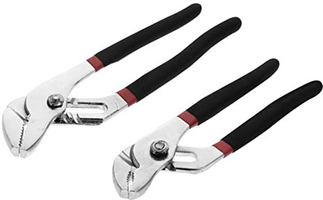 QZHDX 6 Pcs Water Pump Pliers Steel Water Pump Plier Steel Pipe Plier Steel Groove Joint Plier Pipe Plier for Home Repair Plumbing Plier Universal Water Pump Plier Heavy Duty Tube Plier