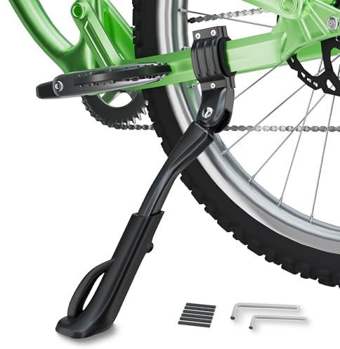 EFEALL Fahrradständer 26-29 Zoll, Universelle Höhenverstellbare Fahrrad Ständer, Aluminium Fahrradständer Hinterrad, Rutschfest Seitenständer für Mountainbike/E-Bike/Rennrad/Cityrad