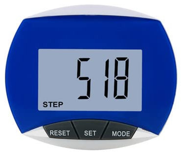 pistro Pedometer for Walking, Miles Tracker, Simple Clip-On Step Counter - for Adult and Kids Easy Reset, Adjustable Step Length & Weight, Accurate Fitness Tracker (Blue)