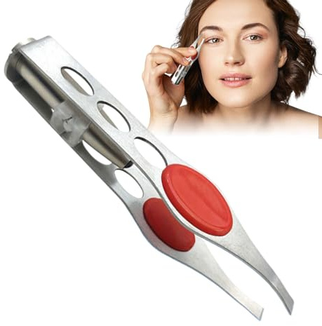 Pinzas Cejas, Pinzas con Luz LED, Pinzas de Depilar con Luz LED, Pinzas Profesionales, Pinzas Luminosas, Pinzas para Depilar de Cejas de Acero Inoxidable, Pinzas de Depilar de Maquillaje con Luz