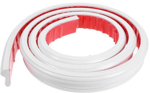 POPETPOP Panneau de Moulure Murale Autocollant 2M Moulure de Finition Flexible Blanche Adhésive Décorative Installation Facile Protection Murale Décoration Intérieure