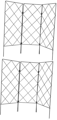 VICASKY Treillis pour Plantes Grimpantes en Fer pour Jardin Intérieur et Extérieur, Lot de 2 Supports Pliables pour Tomates et Fleurs, Cadre Jardin Compact, Support Solide