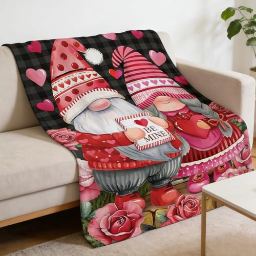 Spiritzohic Manta de San Valentín, Manta San Valentín De Franela, Manta para Sofá, Mullida Suave y Cálida Sofa, Mantas de Felpa Acogedora para decoración Valentíns, Regalo, sofá Cama, Oficina-A