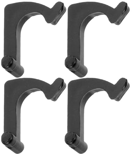 Homoyoyo 4 Hebillas de Hierro Negro para Brazo de Tocadiscos Diseño Elegante y Agarre Estable, Soporte para Reproductor de Vinilos y Accesorios para Discos de Vinilo