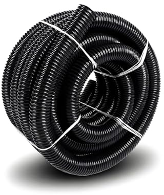 50 mm X 58 mm gängad dammsugarslang, flexibel bälgbytesrör med kopplingar(Black 100cm)