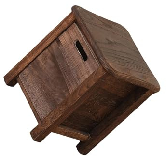 IOIUSKKU Sgabello per cambiare le scarpe con caratteristiche arrotondate, sgabello portaoggetti in legno, resistente ed elegante per ambienti adattabili, mobile per cambiare le scarpe, ufficio stabile