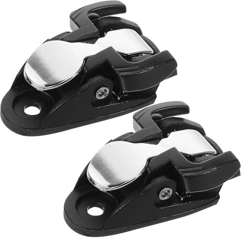 BEBEMOKO 2 Hebillas para Patines en Línea Negras, Accesorio Ligero y Resistente de Plástico y Acero Inoxidable para Reparación Segura y Ajuste Fácil