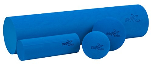 softX® Faszien-Set Pro, 4-tlg. - Multifunktionales Trainings-Set für Selbstmassage, Triggerpunktenbehandlung & Kräftigung der Rumpfmuskulatur - aus Thermoplastischem Elastomer (TPE) - Blau