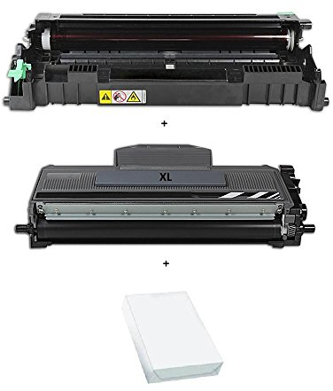 TTRecycling kompatibel - als Ersatz für Brother MFC-7320 (DR-2100 Trommel + TN2120 XL Toner) 500 Blatt Druckerpapier