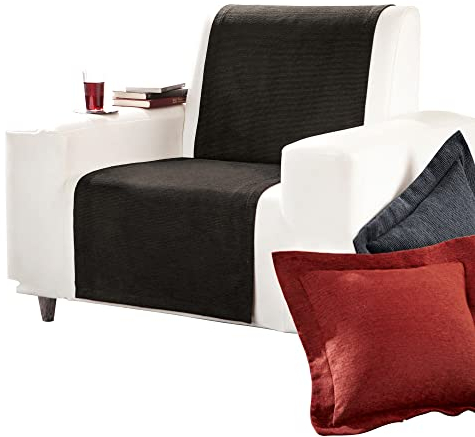 Erwin Müller Sessel- und Sofaschoner Chenille-Jacquard braun/schwarz Größe 50x200 cm