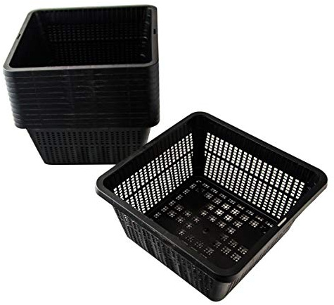 Pisces Pond Square Plant Basket 19 x 19 x 9cm - 12 Pack of Pond Planting Pot