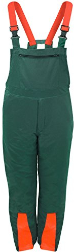 Asatex FH XL Prevent Pantalon forestiers avec incrustation de protection contre les coupures, Vert/orange Vif, Taille XL