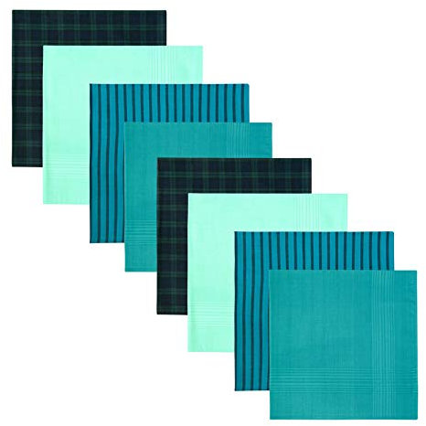 Retreez 8 Stück Reine Baumwolle Gemischte Taschentücher für Herren Geschenkset - Gemischte Set A5A010