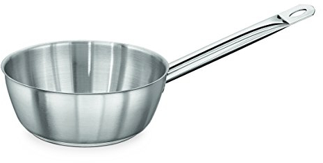 Sauteuse, GROSSKÜCHENGESCHIRR SERIE 5200, aus CNS 18/10, induktionsgeeignet, mit Schüttrand, Sandwichboden und angeschweißten Kaltgriffen - PREMIUM-QUALITÄT (A1 - Ø 16 cm)