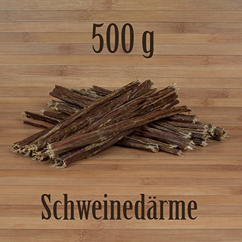 500g Schweinedärme - wie Rinderlunge Rinderpansen Welpensticks Kausticks Kauartikel