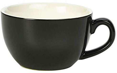 Genware Bowl Shaped Cup Black 6oz/170ml, Single
