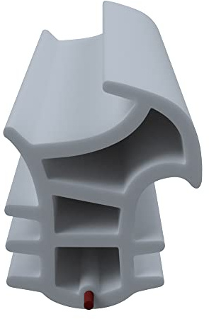 DIWARO.® Stahlzargen-Dichtung SZ309 | grau, weiß und schwarz | 5 lfm für Haus- und Innentüren. Zum Schallschutz und abdichten der Tür. Bestehend aus TPE (Thermoplastischen Elastomer) (grau)