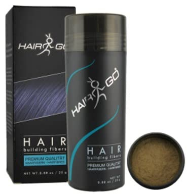 HAIR GO Premium Schütthaar zur Haarverdichtung | Haarpuder | Streuhaar | Haarauffüller | Haarausfall | Haarverdichter 100% natürlich & vegan, 1er Pack, (1x 25 gr.) (dunkelblond)