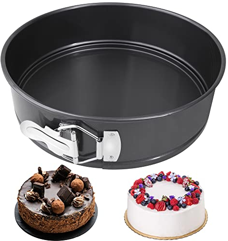 Grilzy Cake Tin - 9 Inch Cake Tins for Baking, 22cm Springform Cake Tins for Cheesecake, Non-Stick Baking Tins Round Cake Pan, Bake Ware Round Cake Tin for Restaurants, Home and Kitchen