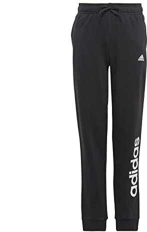 adidas Fille Essentials Linear Logo Pants, Black / White, 7-8 Years