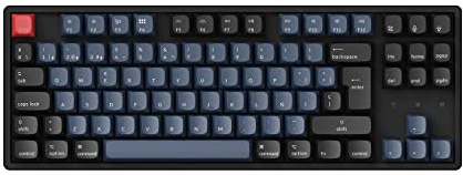 Keychron K8 Pro Wireless Teclado Mecánico Personalizado, 80% Diseño QMK Macros Programable, RGB Backlight Hot-swappable Gateron G Pro Red Switch para Mac Windows (ES Layout)