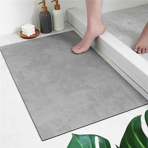 Tappetino da bagno in pietra diatomite antiscivolo anti muffa ad asciugatura rapida in gomma Tappetini da bagno colore solido Tappetino da pavimento diatomaceo Tappeto assorbente