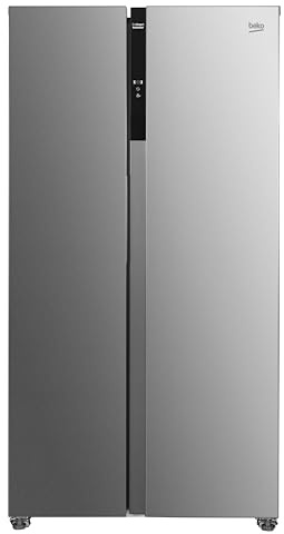 Beko ASL1532PX Frost Free American Fridge Freezer - Brushed Steel - D Rated