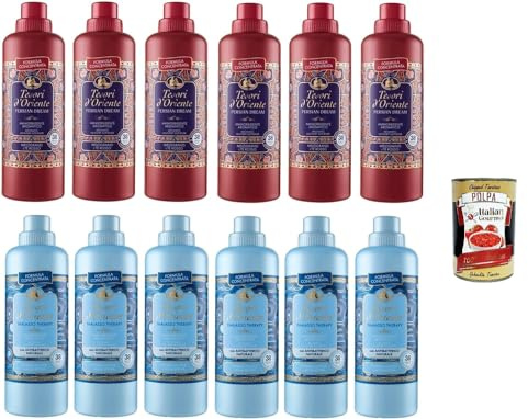 Italian Gourmet Testpaket Ammorbidente Concentrato Persian Dream 12 x 760ml | Weichspüler mit langanhaltendem Duft, 38 lavaggi, morbidezza intensa per, Gesamtnettogewicht 9,12 L + Kostenlos Polpa 400g