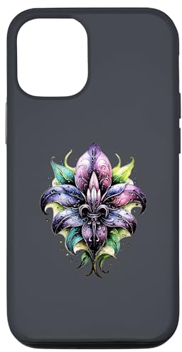 Hülle für iPhone 13 Pro Fleur de Lis, französische Lilie, Blume, Heraldik, Mardi Gras,