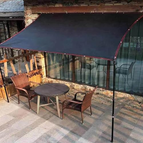 Telo Ombreggiante 3x3 con Occhielli Vela Ombreggiante Rettangolare tenda vela Tessuto Ombreggiante Traforato 90% Ombreggiatura Resistente UV Telo Parasole All'Aperto Giardino Patio,black-4x6m